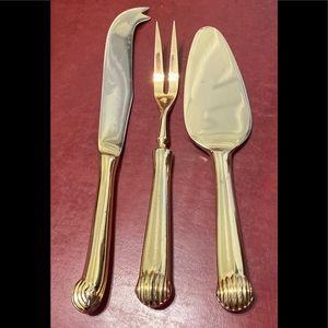 Cheese set gold tone absolutely stunning